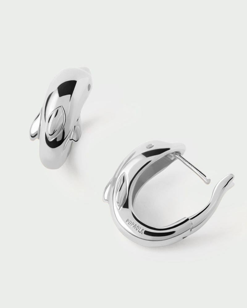 Mini Dolphin silver hoops - 
  
    Sterling Silver
  
