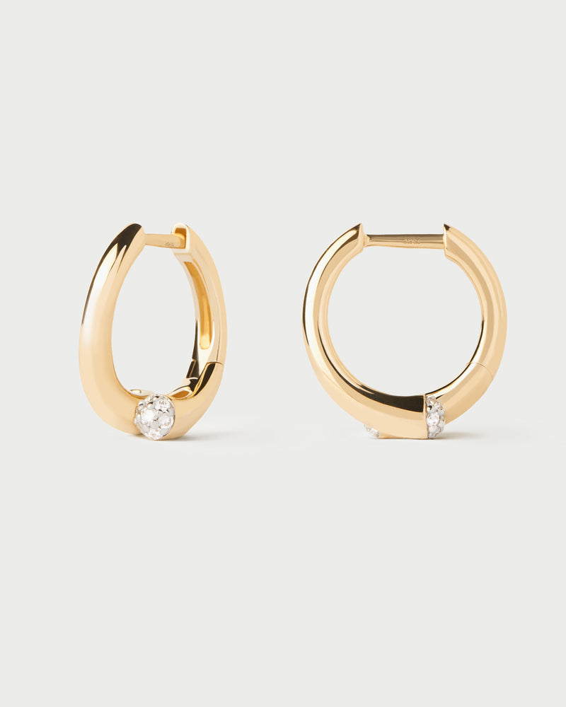 Diamonds and gold Eclipse hoops - 
  
    18K Gold
  
