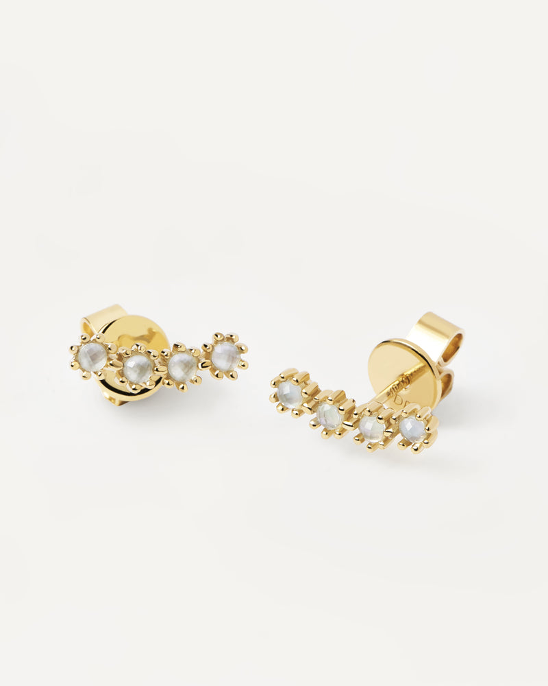 Blue Tide Climbing Earrings - 
  
    Sterling Silver / 18K Gold plating
  
