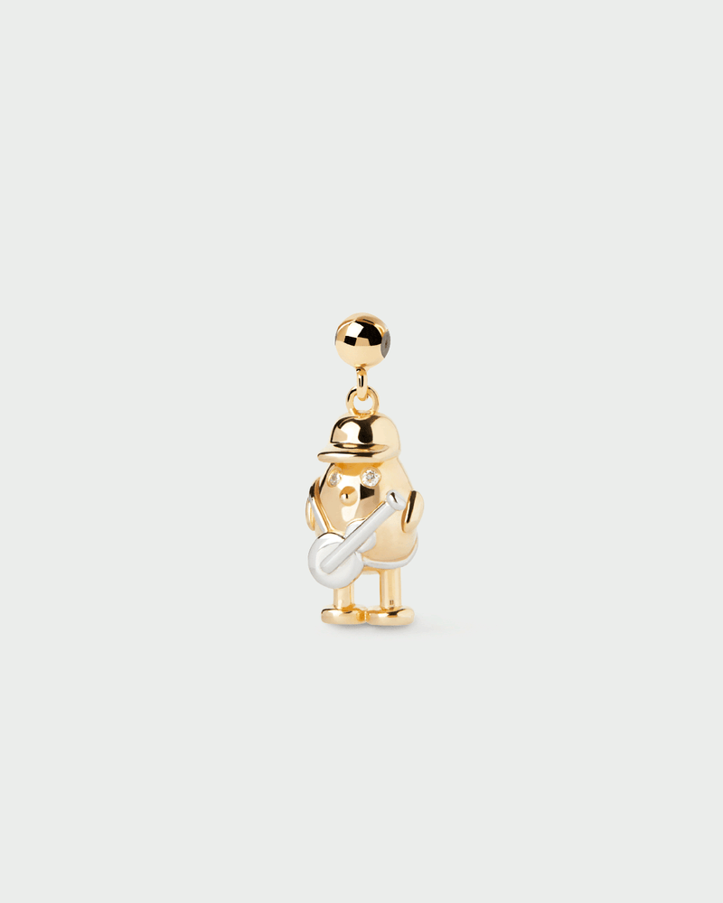 Guitar player Charm - 
  
    Sterling Silver / 18K Gold plating
  
